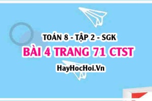 Bài 4 trang 71 Toán 8 Tập 2 Chân trời sáng tạo
